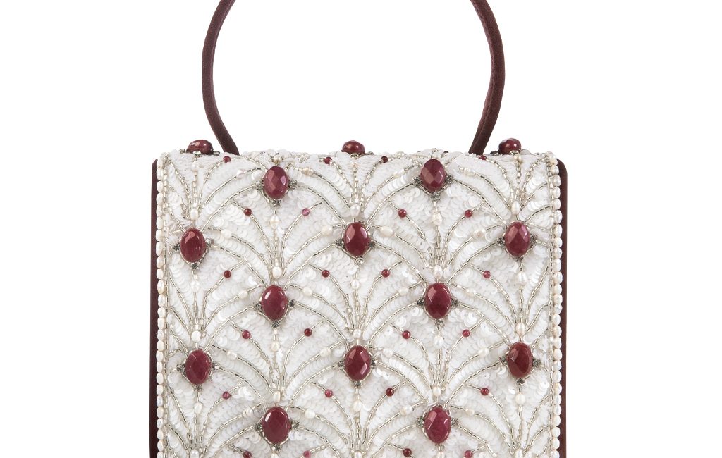 Handbag garnets Couture Embroidery