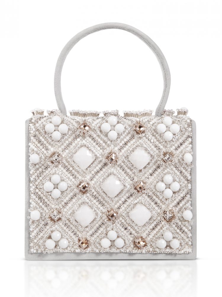Handbag white Quartz Couture Embroidery